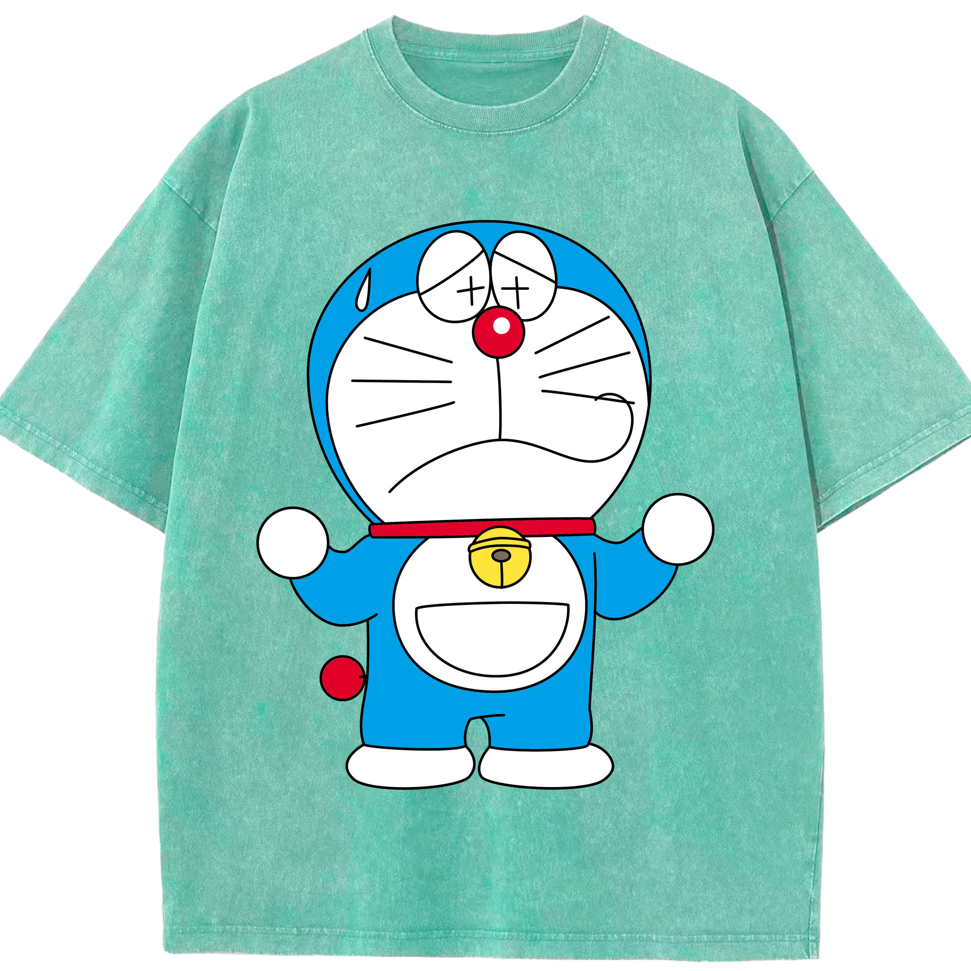 （画像用） ドラえもん Doraemon 綿100% ヴィンテージ風 半袖Tシャツ（フロントプリント）